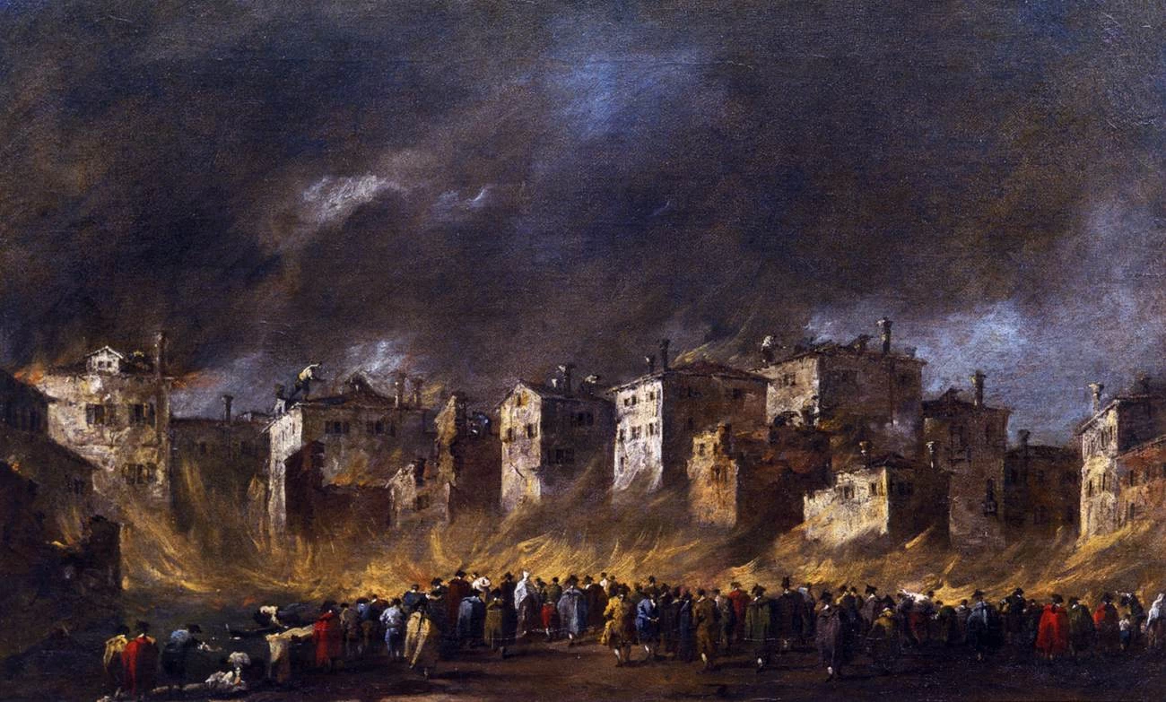 Incendio al Deposito Oleario di San Marcuola - Gallerie dell'Accademia, Venezia